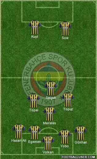 Fenerbahçe SK Formation 2012