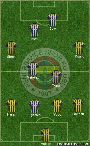 Fenerbahçe SK Formation 2012
