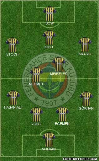 Fenerbahçe SK Formation 2012