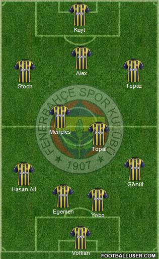 Fenerbahçe SK Formation 2012