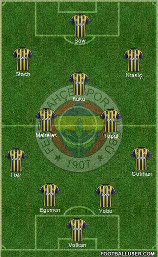 Fenerbahçe SK Formation 2012