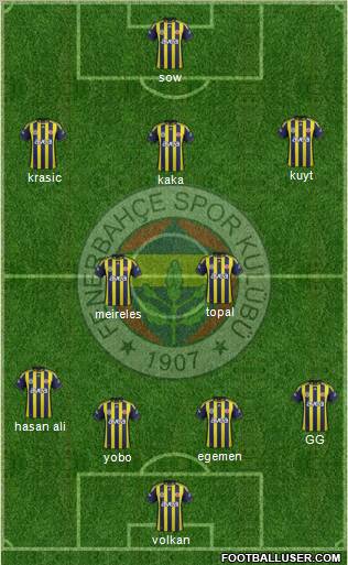 Fenerbahçe SK Formation 2012
