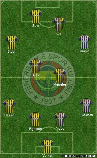Fenerbahçe SK Formation 2012