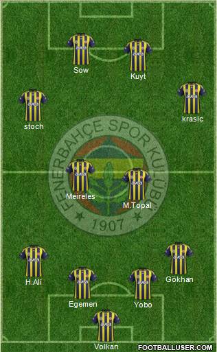 Fenerbahçe SK Formation 2012