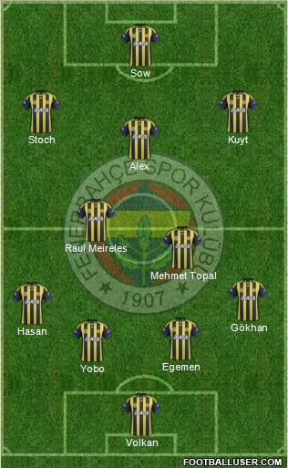 Fenerbahçe SK Formation 2012