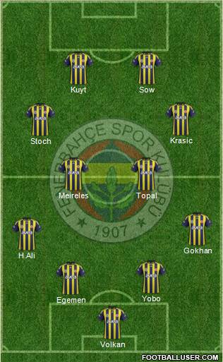 Fenerbahçe SK Formation 2012