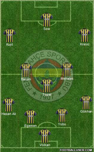 Fenerbahçe SK Formation 2012