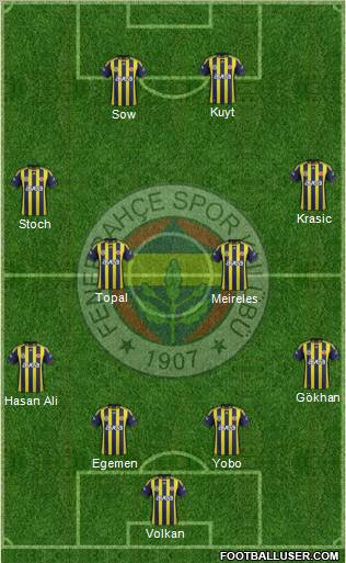 Fenerbahçe SK Formation 2012