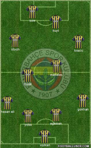 Fenerbahçe SK Formation 2012