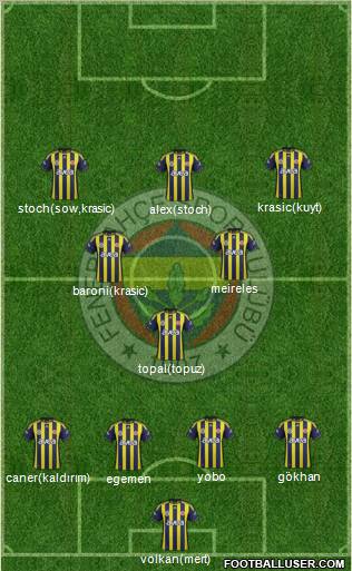 Fenerbahçe SK Formation 2012