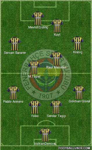 Fenerbahçe SK Formation 2012