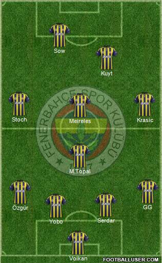 Fenerbahçe SK Formation 2012