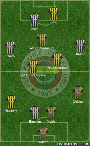 Fenerbahçe SK Formation 2012