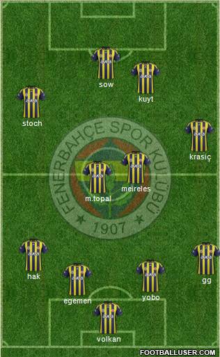 Fenerbahçe SK Formation 2012