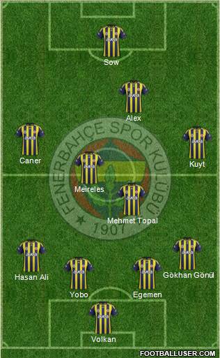 Fenerbahçe SK Formation 2012