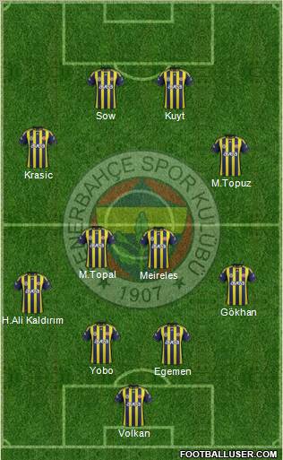 Fenerbahçe SK Formation 2012