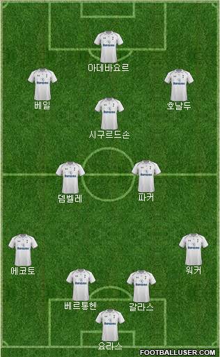 Tottenham Hotspur Formation 2012