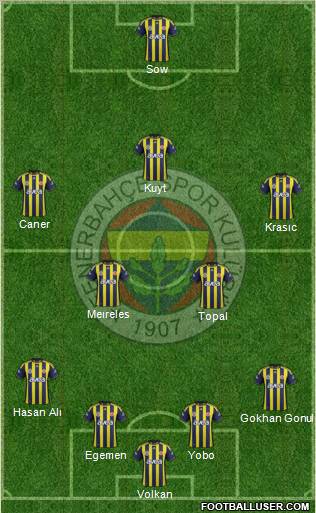 Fenerbahçe SK Formation 2012