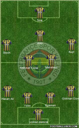 Fenerbahçe SK Formation 2012