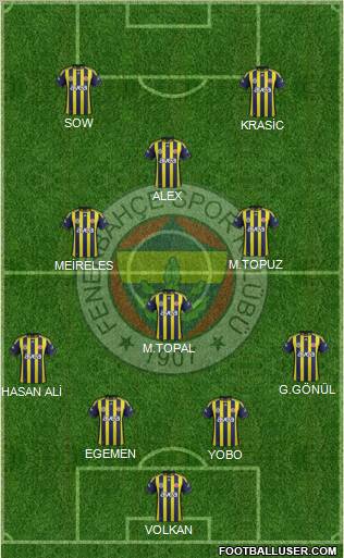 Fenerbahçe SK Formation 2012