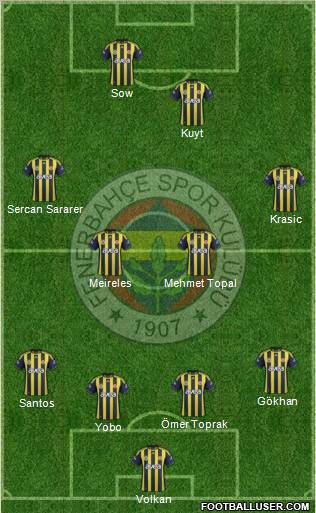 Fenerbahçe SK Formation 2012