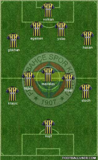 Fenerbahçe SK Formation 2012