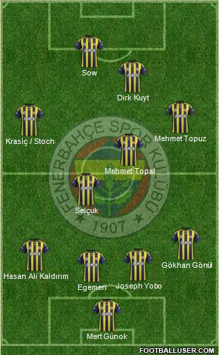Fenerbahçe SK Formation 2012