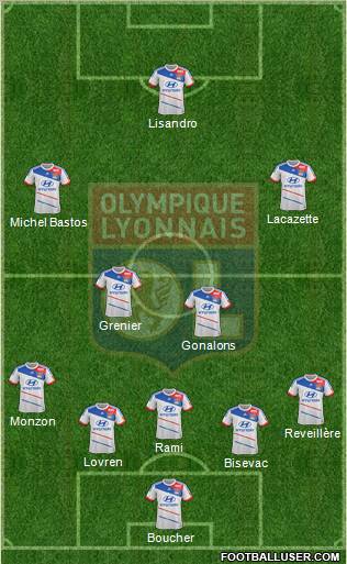 Olympique Lyonnais Formation 2012