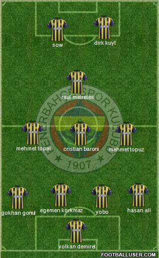 Fenerbahçe SK Formation 2012