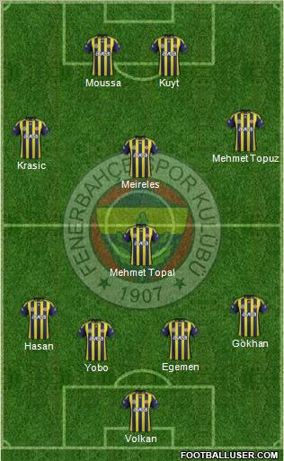 Fenerbahçe SK Formation 2012