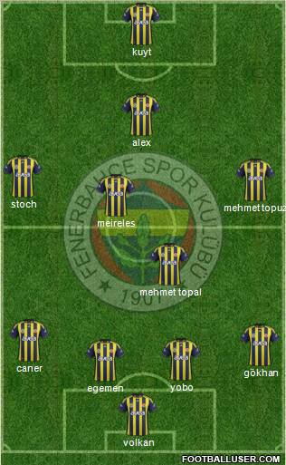 Fenerbahçe SK Formation 2012