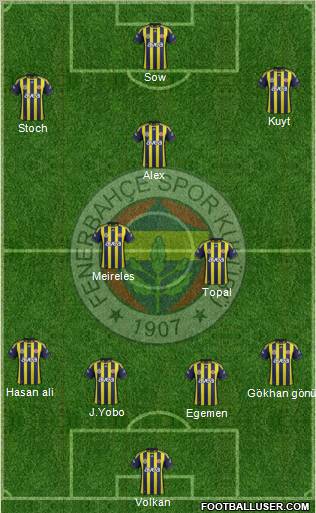 Fenerbahçe SK Formation 2012