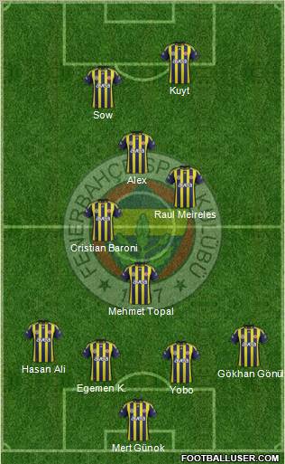 Fenerbahçe SK Formation 2012