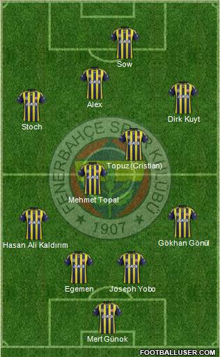 Fenerbahçe SK Formation 2012