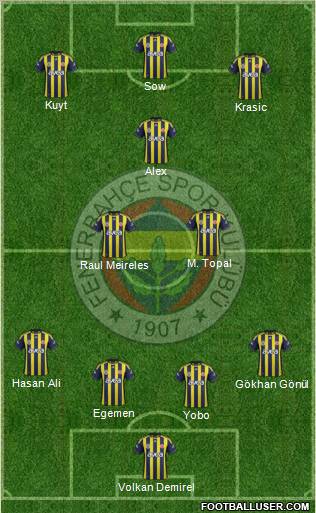 Fenerbahçe SK Formation 2012