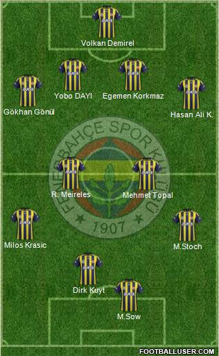 Fenerbahçe SK Formation 2012