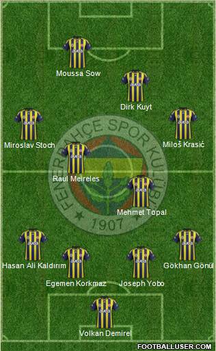 Fenerbahçe SK Formation 2012
