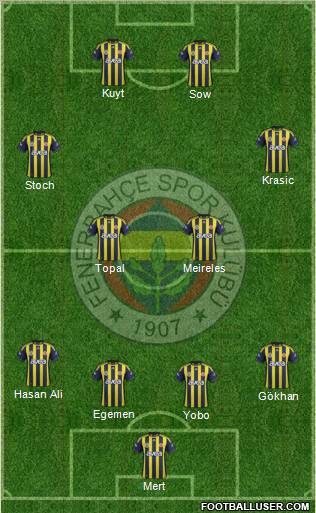 Fenerbahçe SK Formation 2012