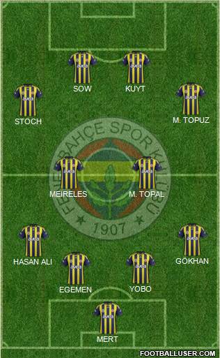 Fenerbahçe SK Formation 2012