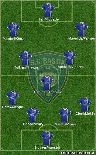 Sporting Club Bastia Formation 2012