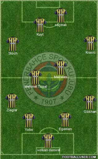 Fenerbahçe SK Formation 2012