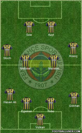 Fenerbahçe SK Formation 2012
