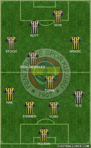 Fenerbahçe SK Formation 2012