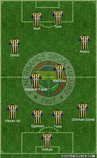 Fenerbahçe SK Formation 2012