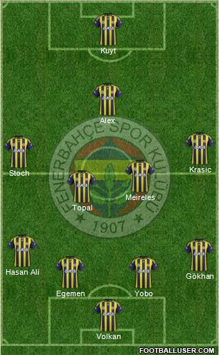 Fenerbahçe SK Formation 2012