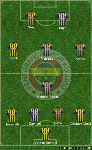 Fenerbahçe SK Formation 2012