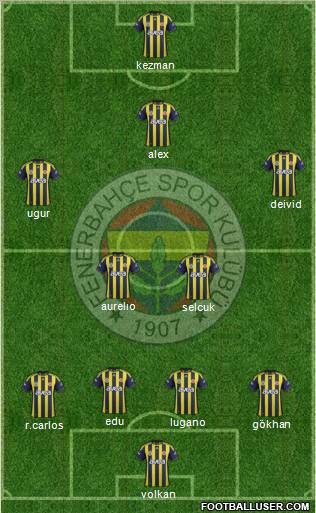 Fenerbahçe SK Formation 2012