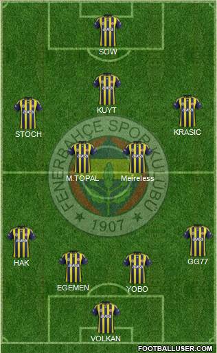 Fenerbahçe SK Formation 2012