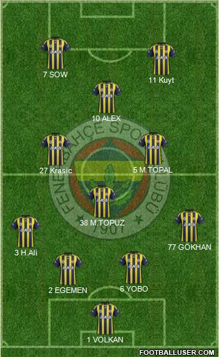 Fenerbahçe SK Formation 2012