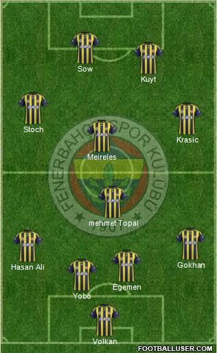 Fenerbahçe SK Formation 2012